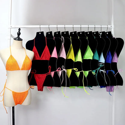 S573 Hot Rhinestone Beach Wear New Color Swimsuit Fabric Swimwear Crystal Bikini