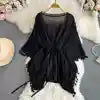 Summer Beach Wear Tops Tassels Bikini Cover Ups