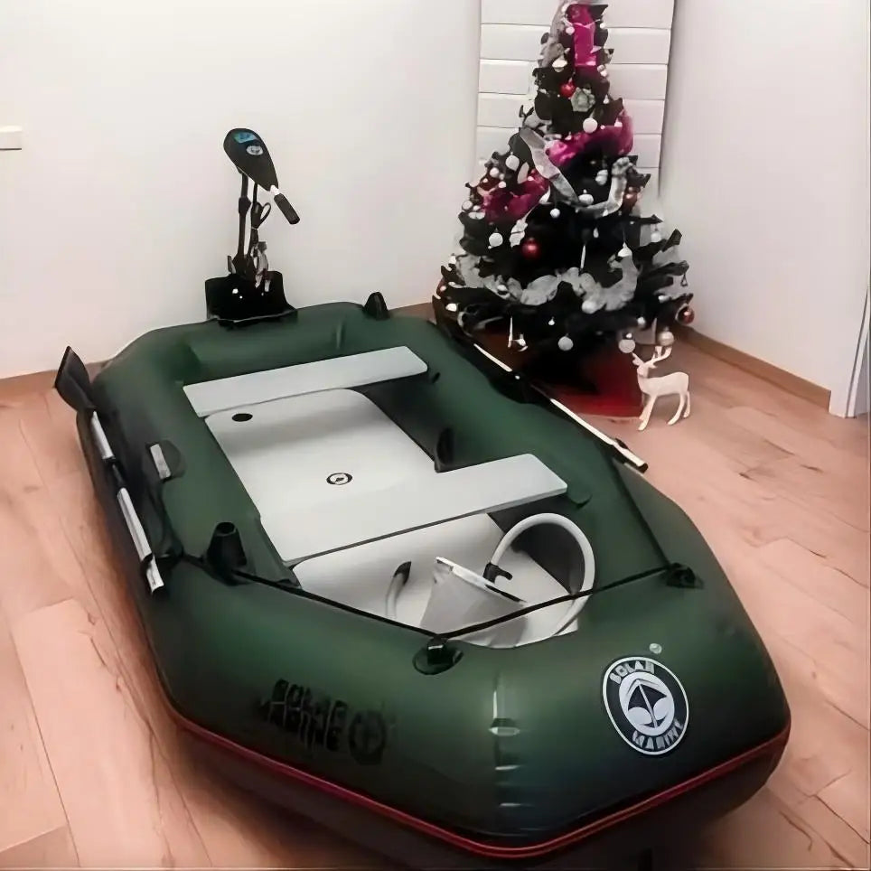 B230-3 3 Person 2.3 M PVC air Mat Floor Fishing Boat Inflatable Kayak With 28 Lbs Thrust Trolling Motor and Support Bracket