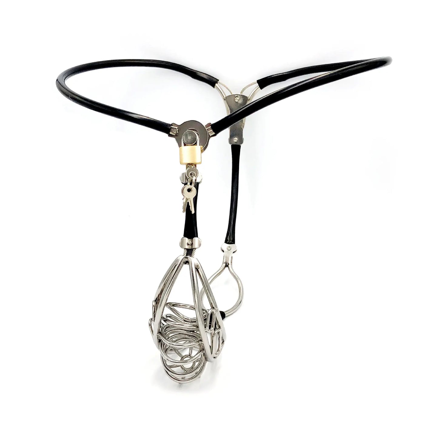 Black Emperor Stainless Steel Men's New Chastity Belt Penis Hollow Cage Invisible Chastity Belt Adult Products Wholesale