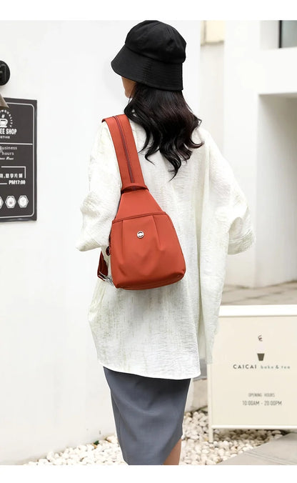 Mini Waterproof Anti-theft Women's Chest Bag 2025 New Simple Versatile Fashion Oxford Cloth Casual Small Mini Women's Backpack