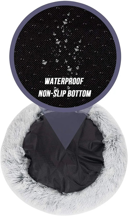 Long Plush Pet Bed Cat Bed Round Kitty Mat Sofa Soft Warm Pet Basket for Cats Nest Pet Cushion Cat Products