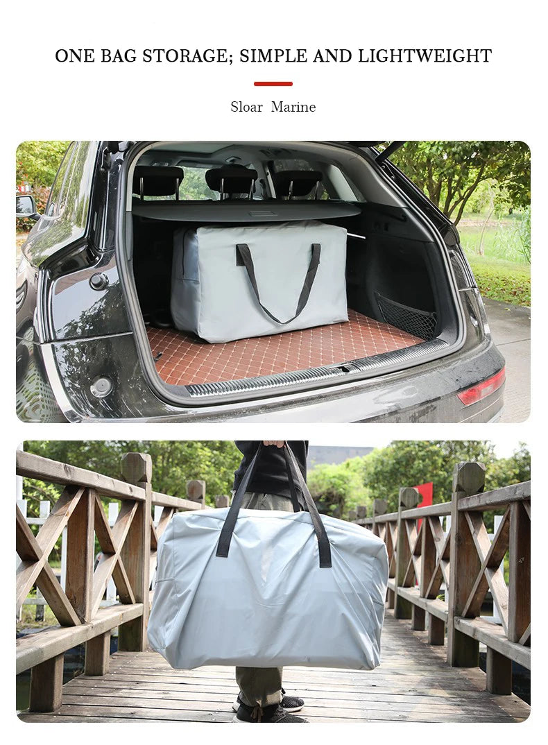 SOLAR MARINE 1.75 M Single Person Inflatable Kayak Pontoon Fishing Boat PVC Touring Rowing Canoe  Gift for Fishing Enthusiasts