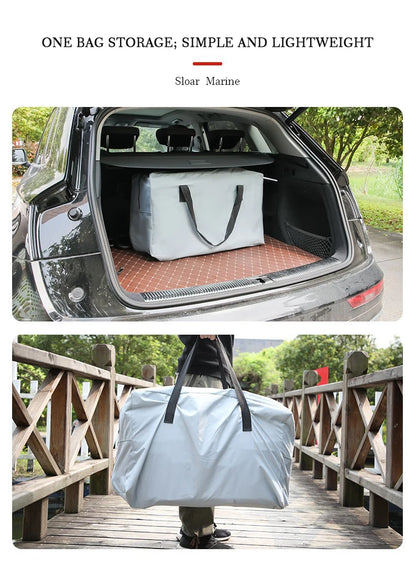 SOLAR MARINE 1.75 M Single Person Inflatable Kayak Pontoon Fishing Boat PVC Touring Rowing Canoe  Gift for Fishing Enthusiasts