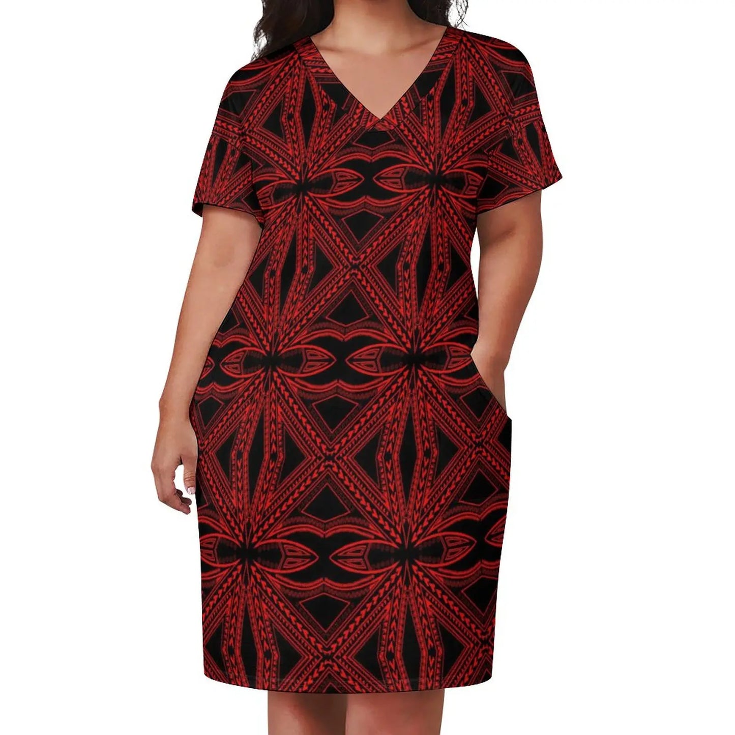 Plus Size Dress Skirts Polynesian Women Island Casual Party Dresses Samoan Design Tribal Dress Hot Sale Polyester Cotton Summer