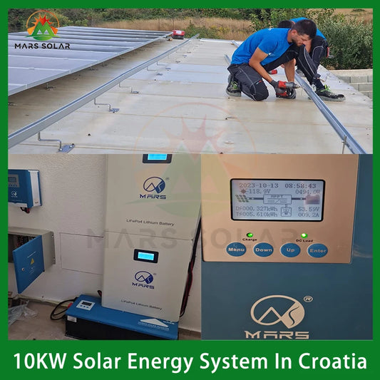 10kw Solar Power System Comolete Hybrid Set of Solar Panel Battery Offgrid air Conditioner System for Home Solar Generators