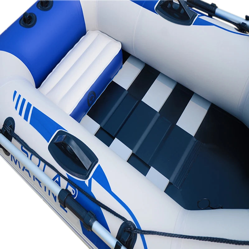 B175 1 Person 175cm Inflatable Rowing Boat Kayak Canoe Drifting Raft Dinghy Hovercraft Outdoor Fishing Diving Surfing Wood Floor