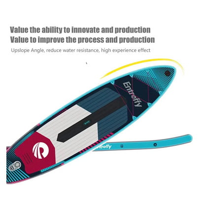 Entroffy OEM Foldable Surfboard Drop Stich Kite Surfing Pvc Inflatable Surfboards