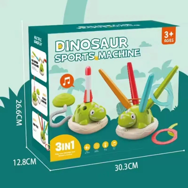 Kids 3-In-1 DINOSAUR Sports Toys Skipping Rope Machine Ferrule Game Training Toy Children Indoor Outdoor Games Educational Toys