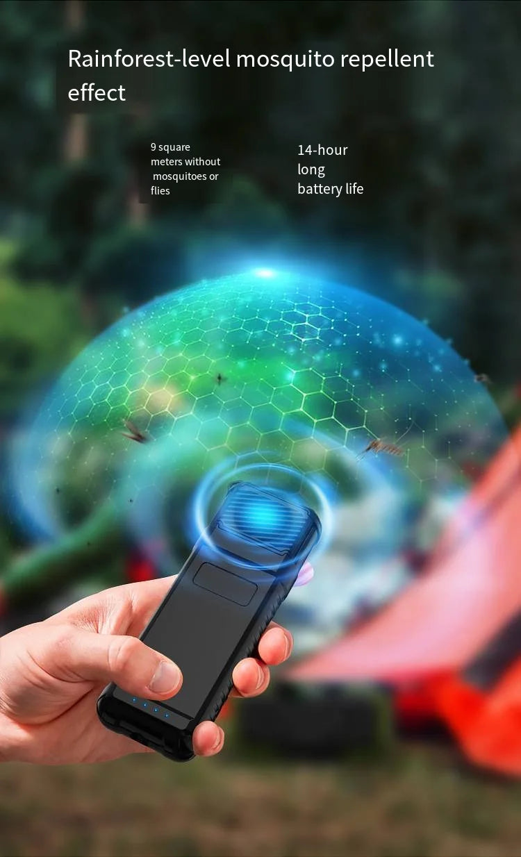 Portable Backpack Rechargeable PVC Electric Mosquito Repellent Double Side Heating Device Camping Hiking Picnic Tour All Seasons