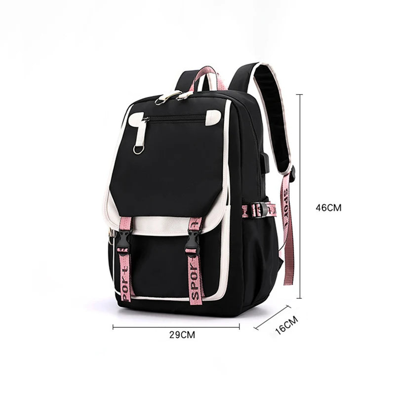 Latest Design Korean Utility Large Capacity Oxford Outdoor Casual Unisex Waterproof School Backpack