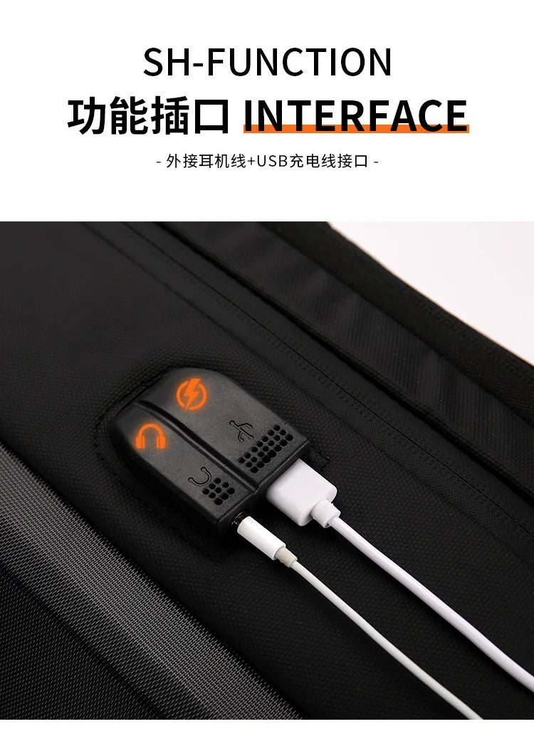 Hard Shell Custom Logo Laptop Backpack Large Capacity Durable Men's Business Anti-Theft Bag Backpack USB Waterproof Oxford Bag