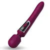Powerful LCD Heating USB Charging AV Wand Vibration Adult Products Actress Popular Telescopic Wands Vibrator in Japan