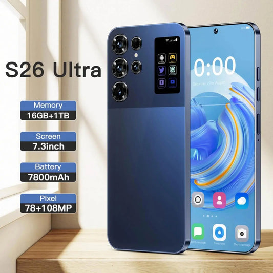 2025 New Arrival Original 5G Smartphone S26 Android Mobile Phone with Dual SIM Face Unlock