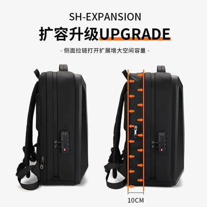 Hard Shell Custom Logo Laptop Backpack Large Capacity Durable Men's Business Anti-Theft Bag Backpack USB Waterproof Oxford Bag