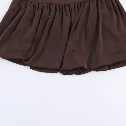 KAR&OT ZA Women's 2026 Spring New Arrival Commuter Style Zipper High-Waisted Puffy Hem Mini Skirt 2083911