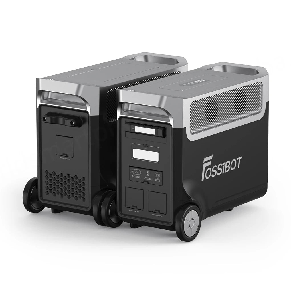 FOSSiBOT F3600 Pro Portable Power Station 3840Wh LiFePO4 Solar Generator 3600W AC Output 2000W Solar Charge With Rolling Wheels
