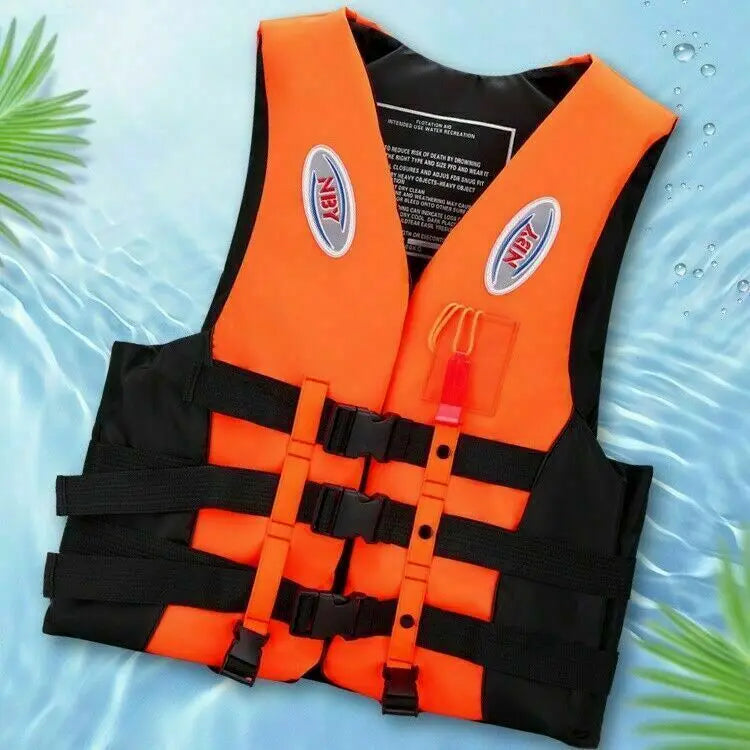 Life Jacket Ski Motorboats Wakeboard Raft Rescue Boat Vest Swimming Fishing Drift Clothing for Adult Children