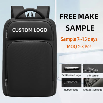 Business Slim Small Backpack Computer Travel Backpacks 15.6 Inch Waterproof Laptop Bag for Work Office College Backpack for Men