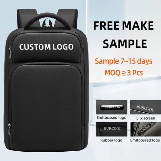 Business Slim Small Backpack Computer Travel Backpacks 15.6 Inch Waterproof Laptop Bag for Work Office College Backpack for Men