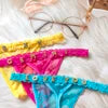 Customized Ladies Letter Thong Sexy High Quality Love Letter Eyelash Lace Panty Flower Women's Panties Lingerie