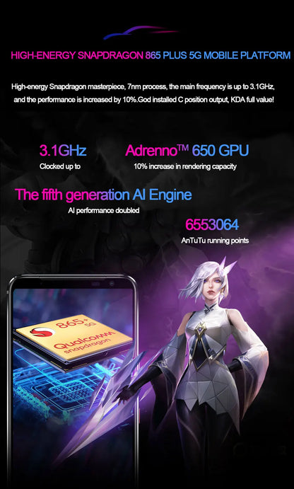 Global ROM Asus ROG Phone 3 5G Gaming Phone Snapdragon 865/865 Plus 6.59 Inch 144HZ Refresh Rate AMOLED 6000mAh 64MP Camera NFC
