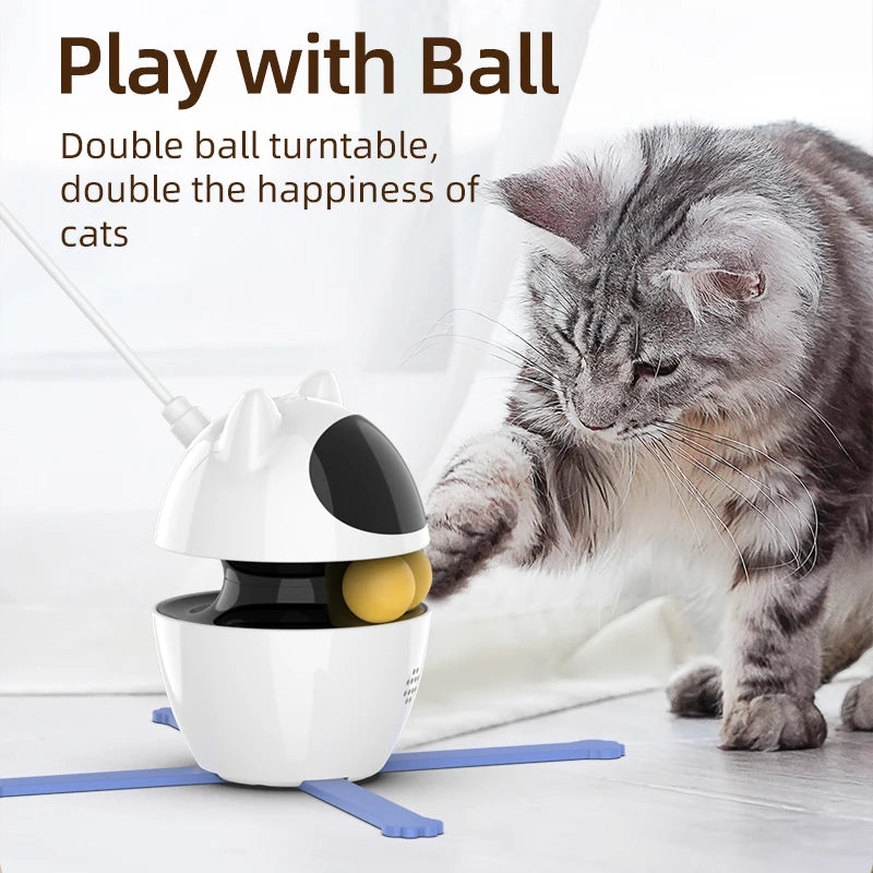 3 in 1 Automatic Cat Toys Interactive Smart Teasing Pet LED Laser Indoor Electronic Pet Cat Teaser Stick Cat Products
