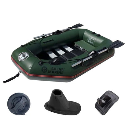 5.7 ft 175 cm Fishing Boat PVC Inflatable Kayak Wooden Seat 0 Glue 100% Welded Process Against sunlight Uv and Sea Water