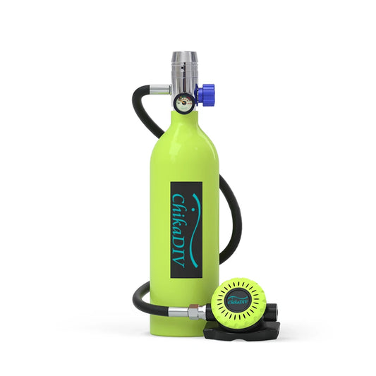 ChikaDiv 1L Mini Scuba Tank Scuba Diving Tank With Regulator Diving Equipment