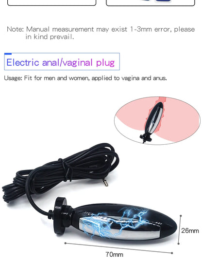 E-Stim Bdsm Toys Electro Stimulator Anal Shock Electro Sex Nipple Clamps Penis Ring Taser Electric Pad Sex Toys With Current
