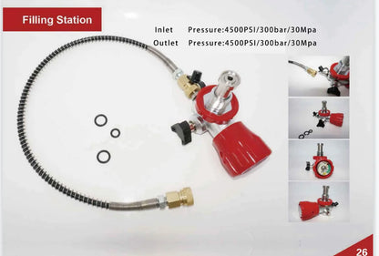 Acecare 300bar 4500psi Valve Combination Sets for Hpa Tank Paintball Tank Scuba Tank