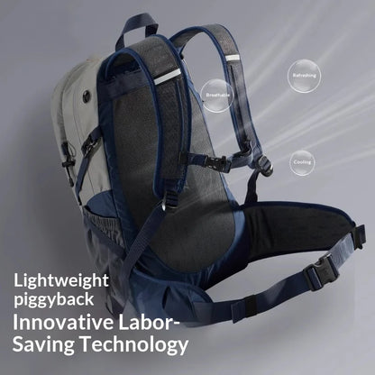 2025 Hot New Double Backpack Men's Women's Outdoor Hiking Travel Lightweight 36-55L Oxford Cloth Waterproof Air Cushion Strap