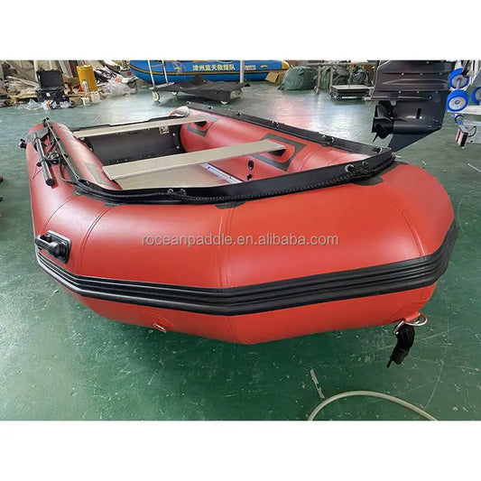 Factory Direct 3.8m Foldable Inflatable Boat Heat Welded PVC/Hypalon Sport Boat for 6 Person Aluminum Floor Dinghy for Sale