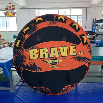 NOVA Brave 70 PVC Inflatable Towable Water Tube 3 Person Inflatable Boat for Water Sports Water Ski Board Rental
