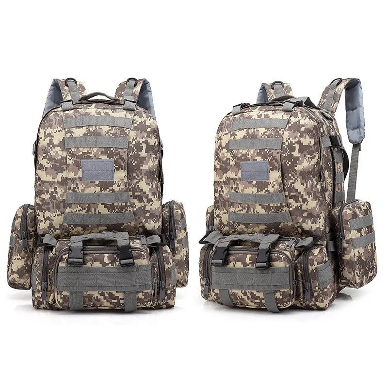 Camouflage Tactical Bag Combination Heavy Climbing Bag Large Capacity Outdoor Hiking Fitness Backpack