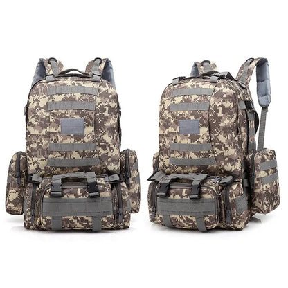 Camouflage Tactical Bag Combination Heavy Climbing Bag Large Capacity Outdoor Hiking Fitness Backpack