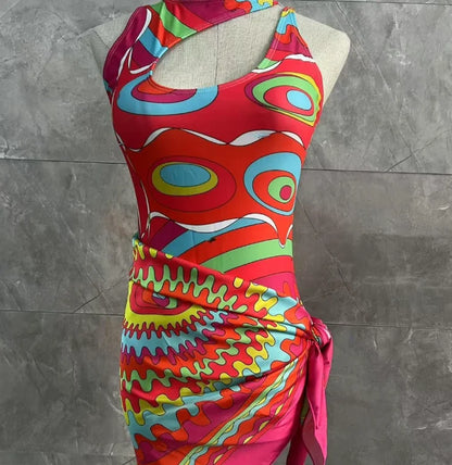 Hot Sales STOCK Wholesales 2Pieces  Beachwear With Beachscarfs Sexi Lady Designer Fashion Swimsuit