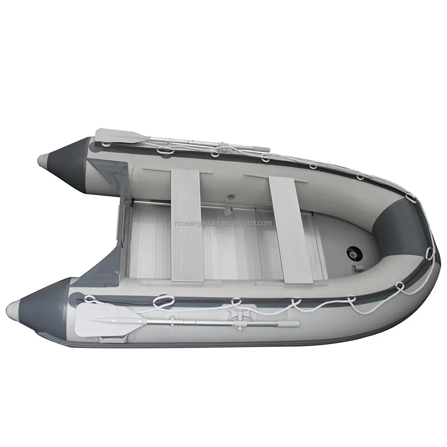 3.2m 4 5 6 Person Inflatable Fishing Boat Rowing Kayak Canoe Air Floor With Free Accessories