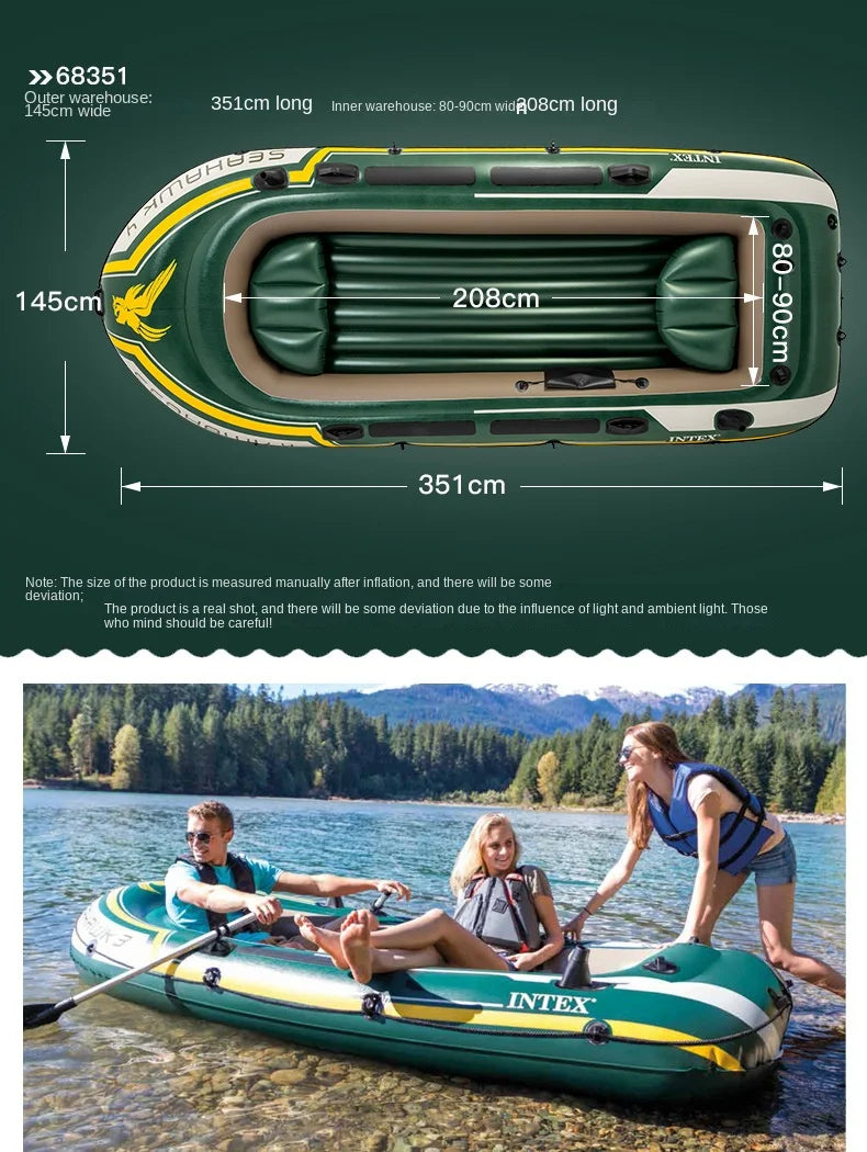 Quality Thickened Portable Large Outdoor Travel Camping Fishing Boat Steamboat Speedboat Travel 1-2  Inflatable Rubber Boat