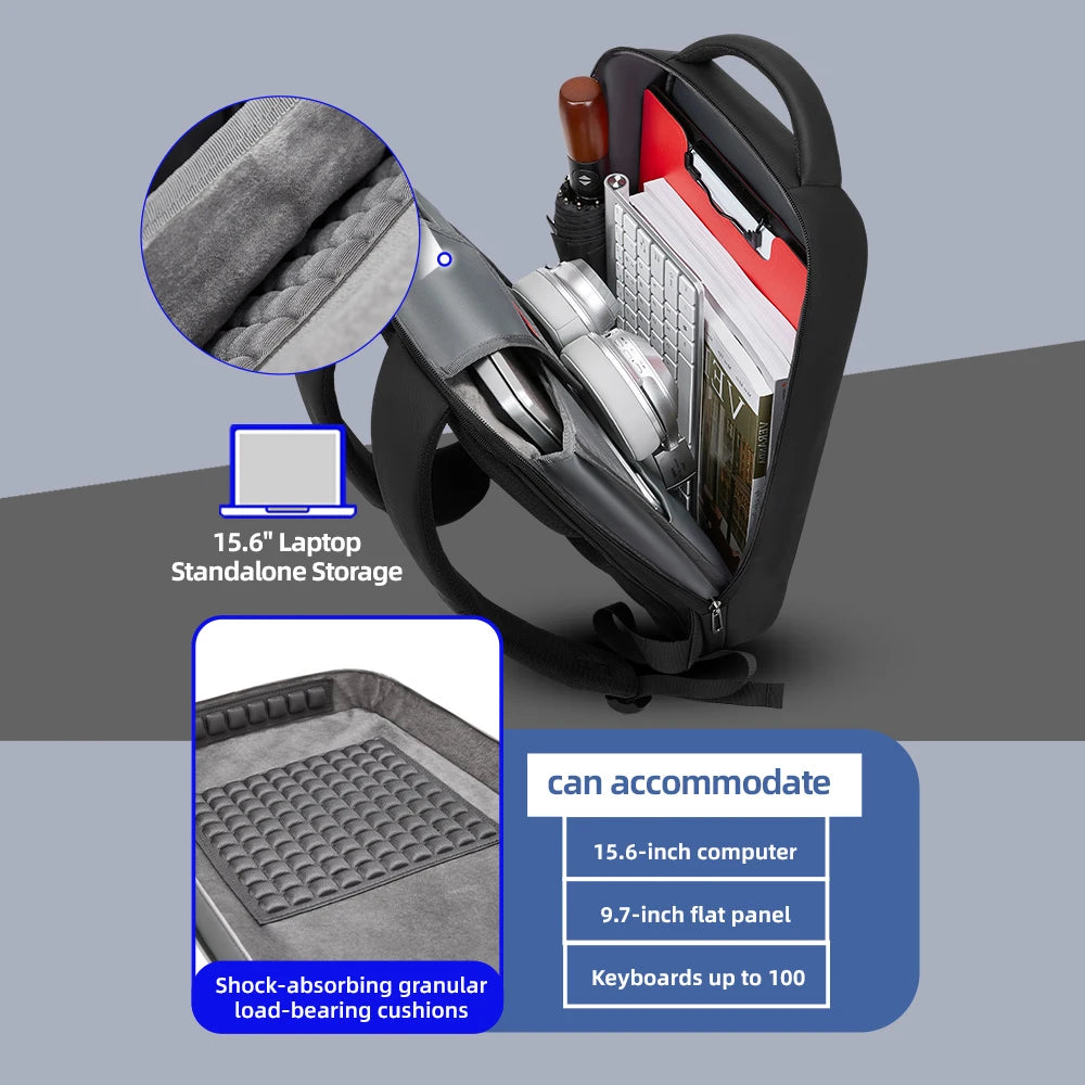 Business Slim Small Backpack Computer Travel Backpacks 15.6 Inch Waterproof Laptop Bag for Work Office College Backpack for Men