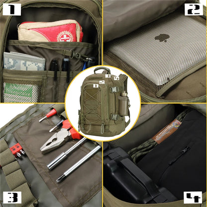 Expandable Tactical Backpack  Climbing Waterproof Large Travel Camo Backpack Outdoor