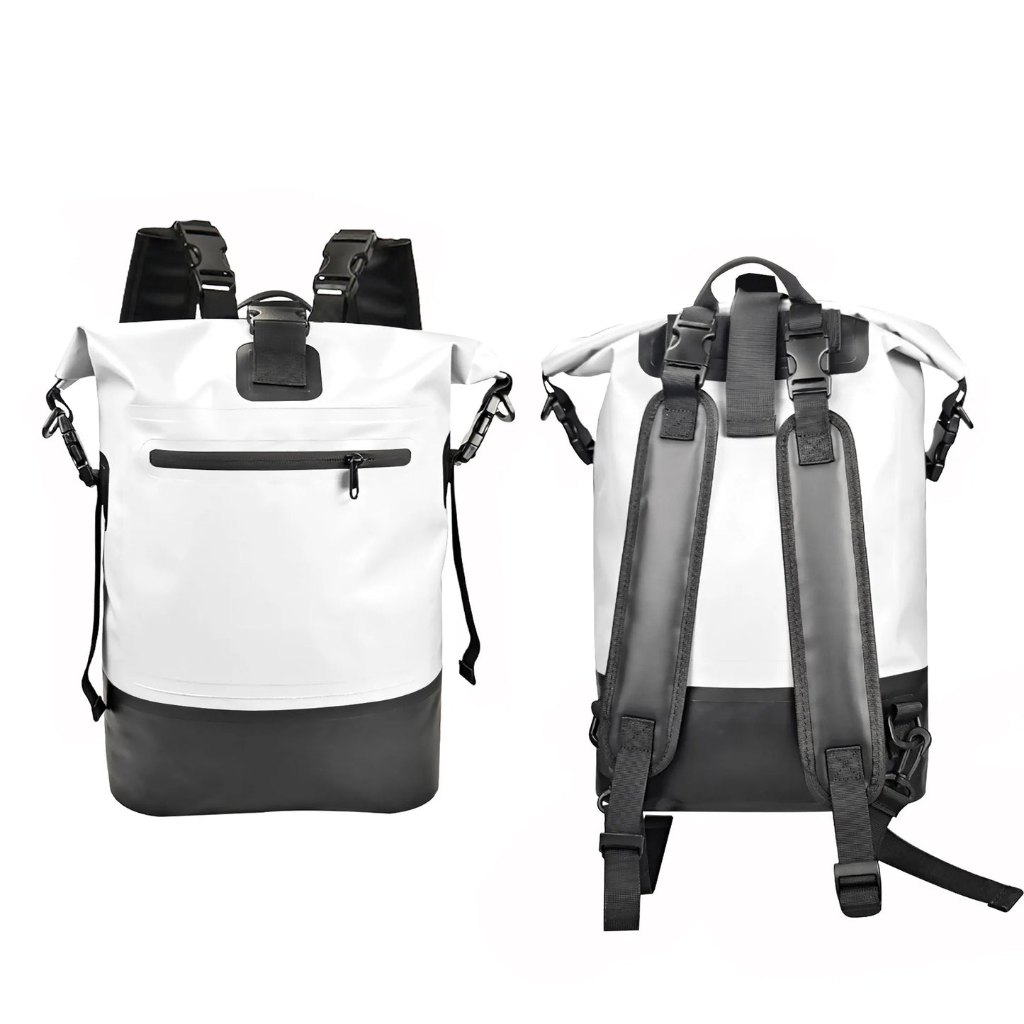 500D PVC Dry Bag 50L Waterproof Backpack with Double Strap for Casual Outdoor Sports