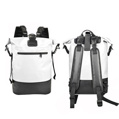 500D PVC Dry Bag 50L Waterproof Backpack with Double Strap for Casual Outdoor Sports