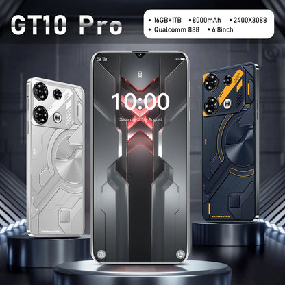 Wholesale 5G LTE Smartphone GT10 Pro-6.8in HD 8000mAh 108MP Camera MTK Processor Support Gaming New Product with NFC