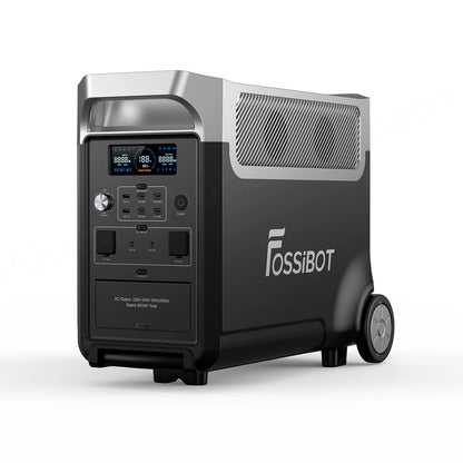 FOSSiBOT F3600 Pro Portable Power Station 3840Wh LiFePO4 Solar Generator 3600W AC Output 2000W Solar Charge With Rolling Wheels