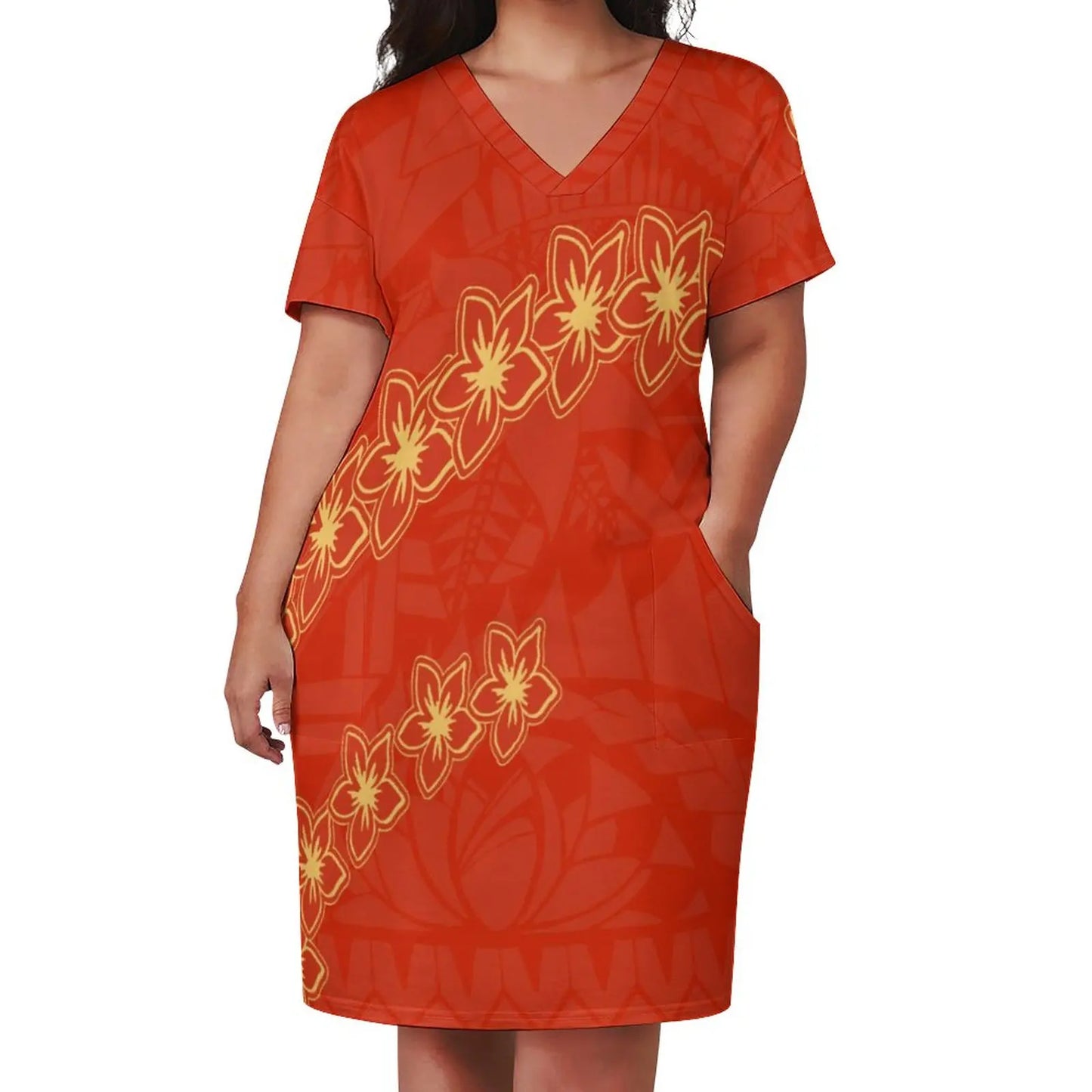Plus Size Dress Skirts Polynesian Women Island Casual Party Dresses Samoan Design Tribal Dress Hot Sale Polyester Cotton Summer