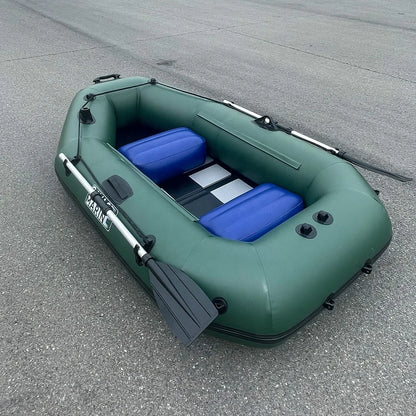 2 Persons Inflatable Fishing Kayak 6.89ft Rowing Boat Dinghy Boot Robber Yacht with Slatted Floor for Pool Lake River