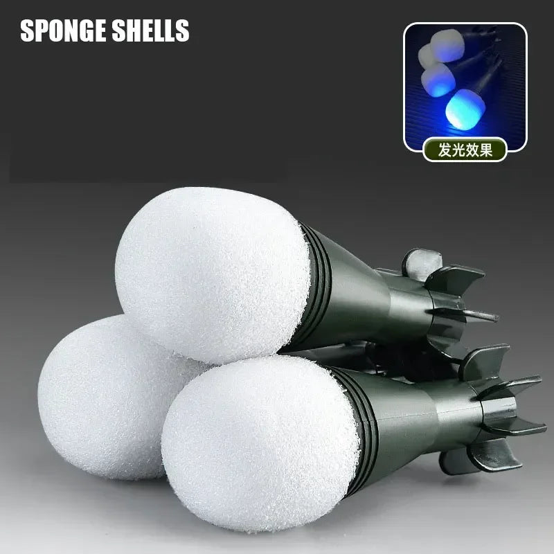 2026 Quadruple Rocket Launcher Toy Gun Shooting Model Soft Bullet Blaster Outdoor Games Weapon for Children Boys Gift