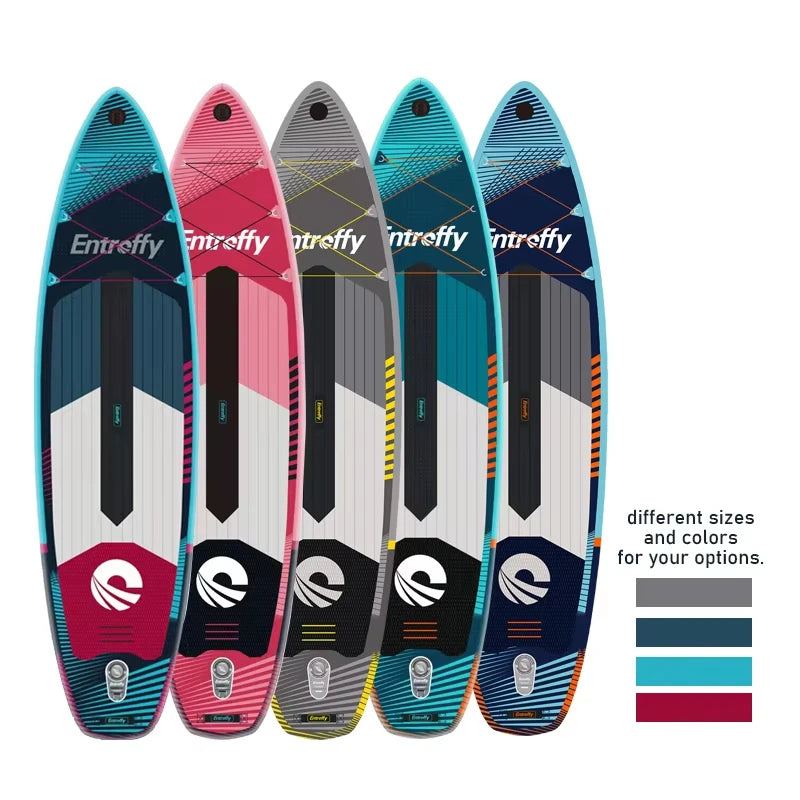 Entroffy OEM Foldable Surfboard Drop Stich Kite Surfing Pvc Inflatable Surfboards