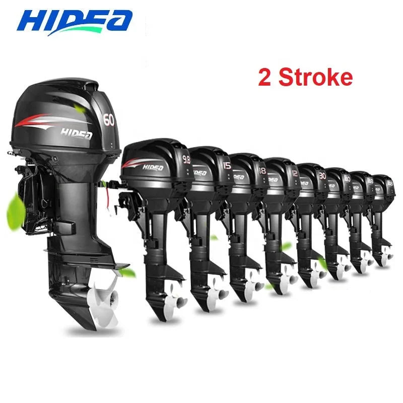 HIDEA Boat Engines Water Cooled 2 Stroke 9.8HP Outboard Motors Boat Accessory Super Power for Marine Fishing Boat Kayaks